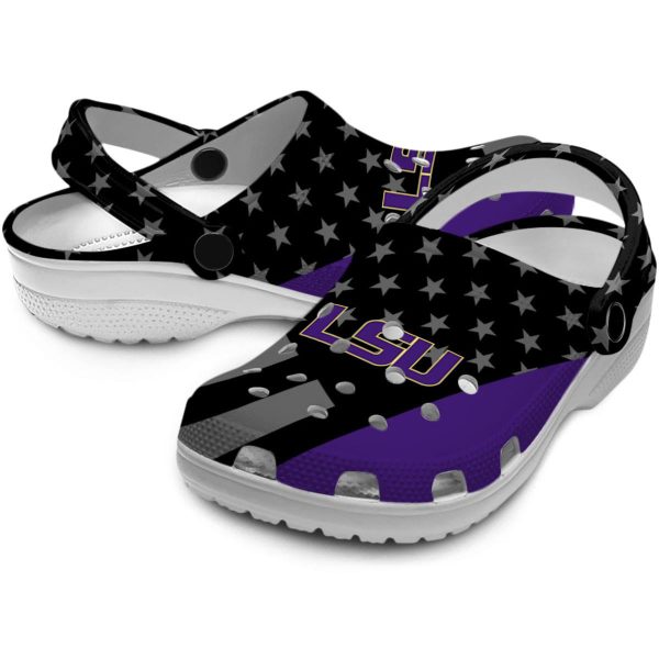 LSU Tigers Stellar Stripes Theme Crocs Latest Model