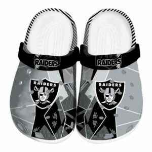 Las Vegas Raiders Geometric Background Crocs Best selling