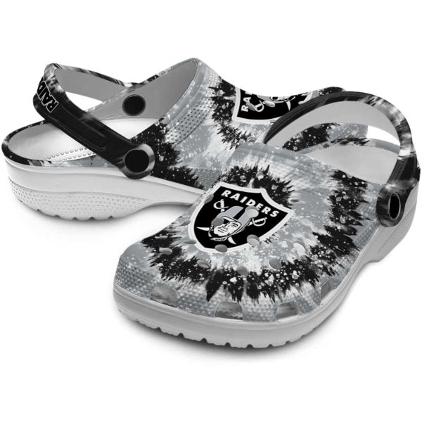 Las Vegas Raiders Radiant Burst Effect Crocs Latest Model