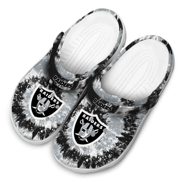 Las Vegas Raiders Radiant Burst Effect Crocs Trendy