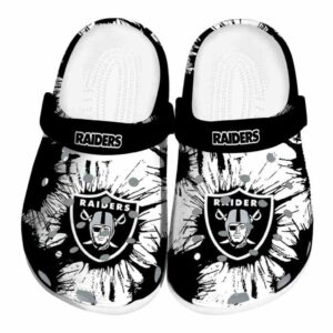 Las Vegas Raiders Splatter Graphics Crocs Best selling