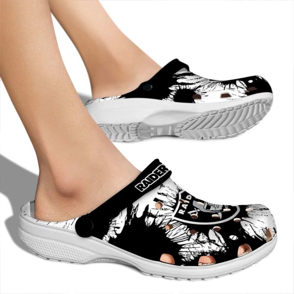 Las Vegas Raiders Splatter Graphics Crocs High quality