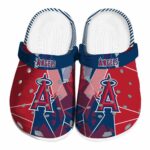 Los Angeles Angels Geometric Background Crocs Best selling