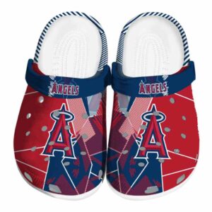 Los Angeles Angels Geometric Background Crocs Best selling