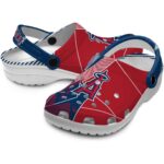 Los Angeles Angels Geometric Background Crocs Best selling