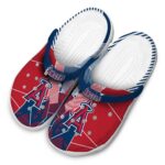 Los Angeles Angels Geometric Background Crocs Best selling