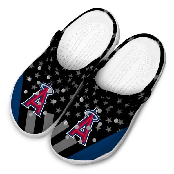 Los Angeles Angels Stellar Stripes Theme Crocs Trendy