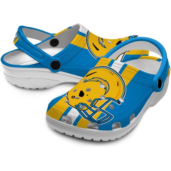 Los Angeles Chargers Helmet Stripes Crocs Latest Model