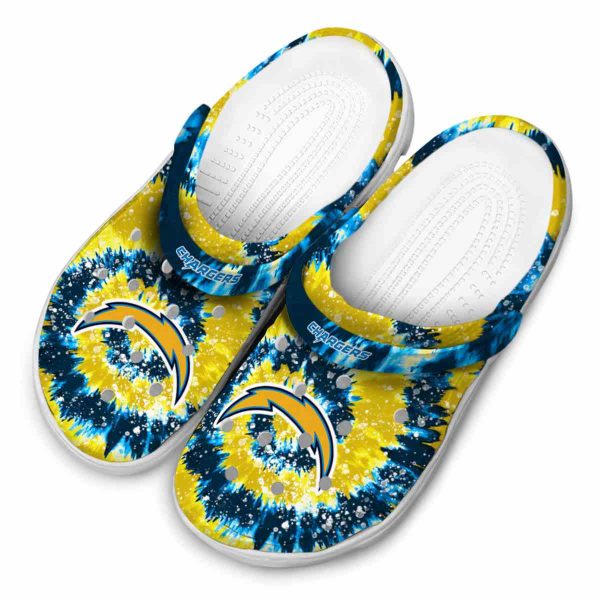 Los Angeles Chargers Radiant Burst Effect Crocs Trendy