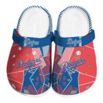 Los Angeles Dodgers Geometric Background Crocs Best selling