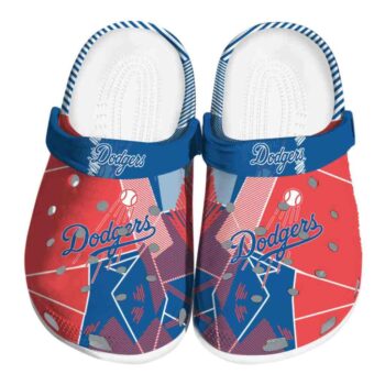 Los Angeles Dodgers Geometric Background Crocs Best selling