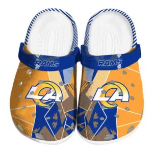 Los Angeles Rams Geometric Background Crocs Best selling