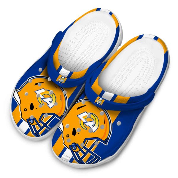 Los Angeles Rams Helmet Stripes Crocs Trendy