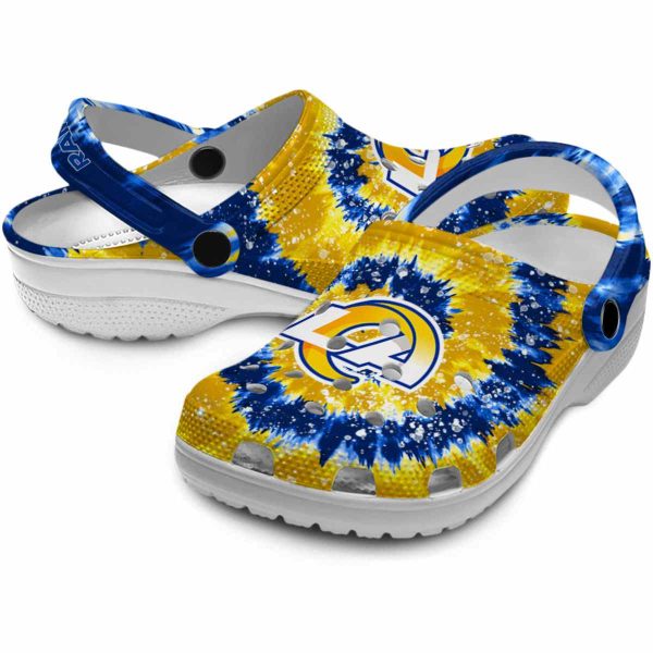 Los Angeles Rams Radiant Burst Effect Crocs Latest Model