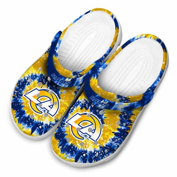 Los Angeles Rams Radiant Burst Effect Crocs Trendy