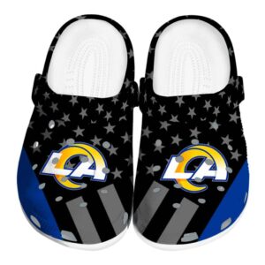 Los Angeles Rams Stellar Stripes Theme Crocs Best selling