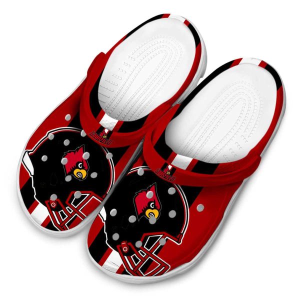 Louisville Cardinals Helmet Stripes Crocs Trendy