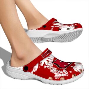 Louisville Cardinals Splatter Graphics Crocs High quality