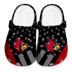 Louisville Cardinals Stellar Stripes Theme Crocs Best selling