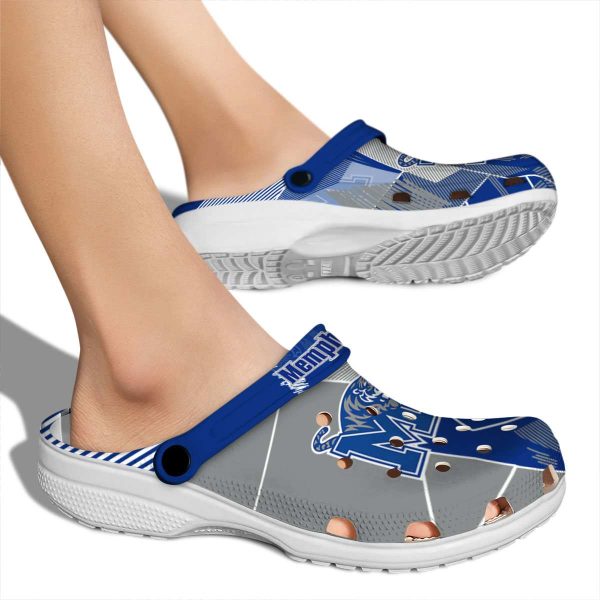 Memphis Tigers Geometric Background Crocs High quality