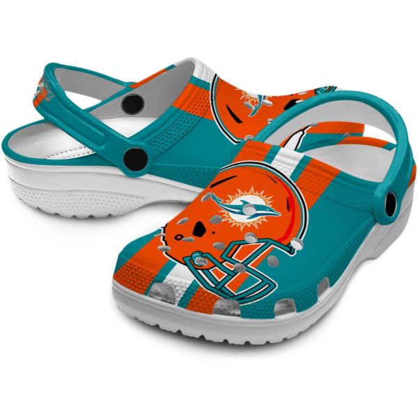 Miami Dolphins Helmet Stripes Crocs Latest Model