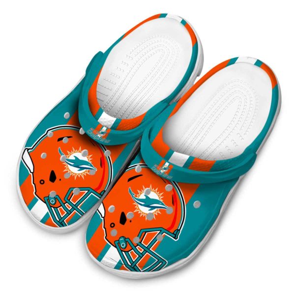 Miami Dolphins Helmet Stripes Crocs Trendy