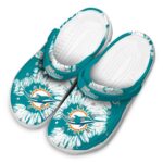 Miami Dolphins Splatter Graphics Crocs Best selling