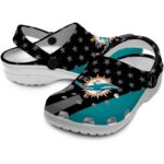 Miami Dolphins Stellar Stripes Theme Crocs Best selling