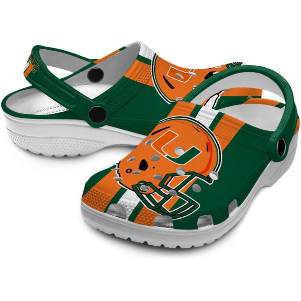 Miami Hurricanes Helmet Stripes Crocs Latest Model