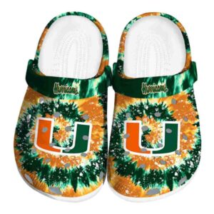 Miami Hurricanes Radiant Burst Effect Crocs Best selling