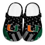 Miami Hurricanes Stellar Stripes Theme Crocs Best selling