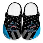 Miami Marlins Stellar Stripes Theme Crocs Best selling