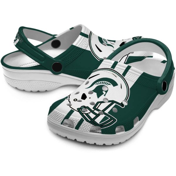 Michigan State Spartans Helmet Stripes Crocs Latest Model