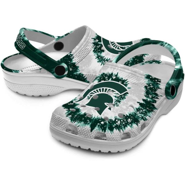Michigan State Spartans Radiant Burst Effect Crocs Latest Model