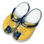 Michigan Wolverines Geometric Background Crocs Best selling