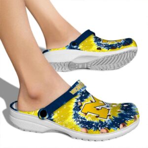 Michigan Wolverines Radiant Burst Effect Crocs High quality