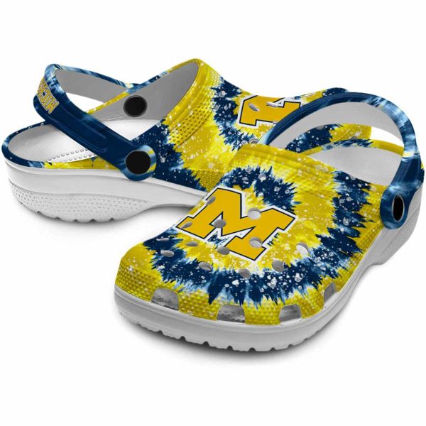 Michigan Wolverines Radiant Burst Effect Crocs Latest Model