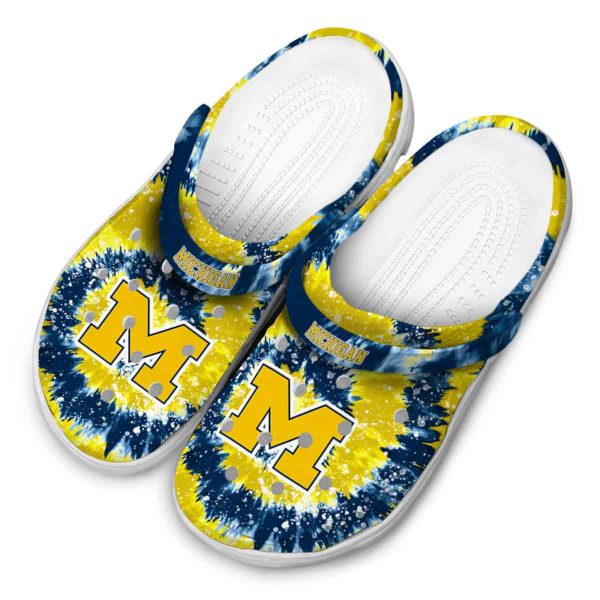 Michigan Wolverines Radiant Burst Effect Crocs Trendy