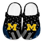 Michigan Wolverines Stellar Stripes Theme Crocs Best selling