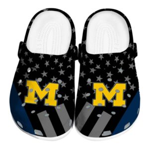 Michigan Wolverines Stellar Stripes Theme Crocs Best selling