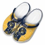 Milwaukee Brewers Geometric Background Crocs Best selling