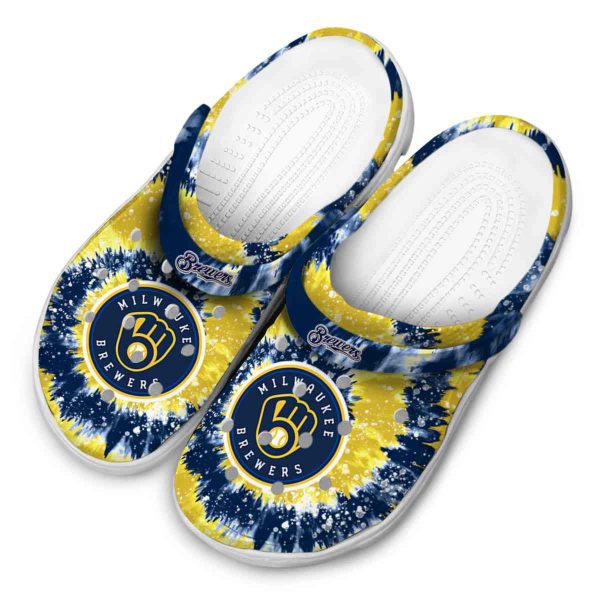 Milwaukee Brewers Radiant Burst Effect Crocs Trendy