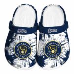 Milwaukee Brewers Splatter Graphics Crocs Best selling