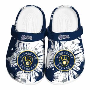 Milwaukee Brewers Splatter Graphics Crocs Best selling