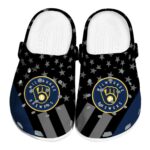 Milwaukee Brewers Stellar Stripes Theme Crocs Best selling