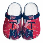 Minnesota Twins Geometric Background Crocs Best selling