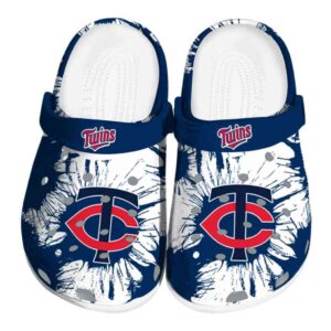 Minnesota Twins Splatter Graphics Crocs Best selling
