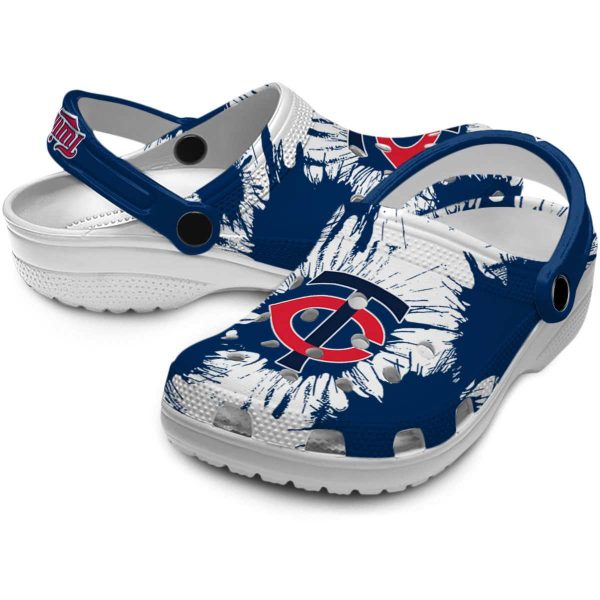 Minnesota Twins Splatter Graphics Crocs Latest Model