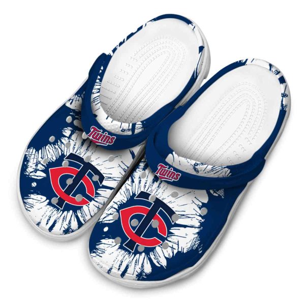 Minnesota Twins Splatter Graphics Crocs Trendy
