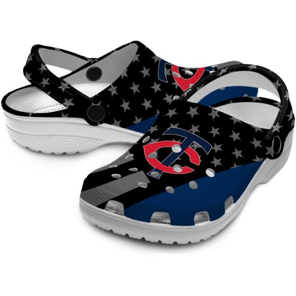 Minnesota Twins Stellar Stripes Theme Crocs Latest Model